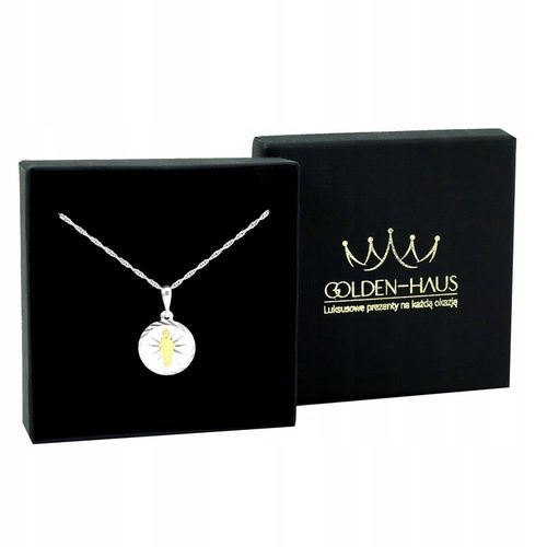 SREBRNY ŁAŃCUSZEK NASZYJNIK CUDOWNY 925 PAMIĄTKA I KOMUNII CHRZEST PREZENT na Arena.pl