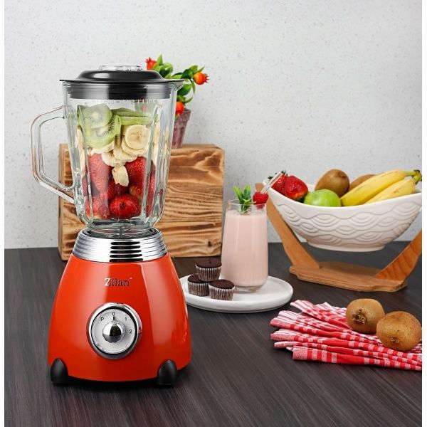 BLENDER KIELICHOWY CZERWONY 2 BIEGI PULSE RETRO 500W zdjęcie 5