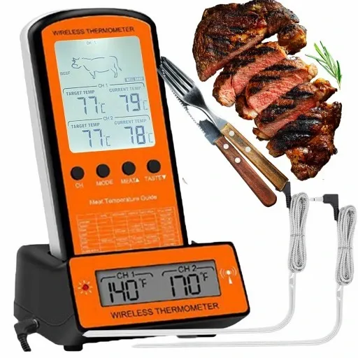 TERMOMETR DO WĘDZARNI MIĘS BEZPRZEWODOWY 2 SONDY zdjęcie 8
