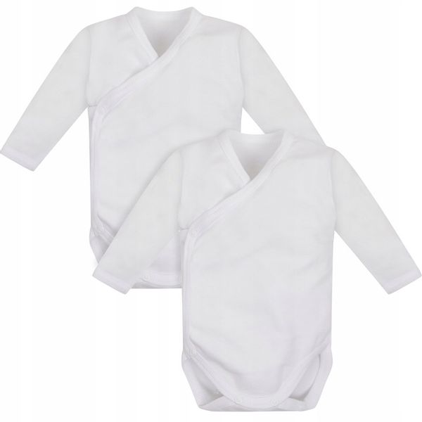 2-pak BODY KOPERTOWE rozpinane DŁUGI RĘKAW 74 zdjęcie 1