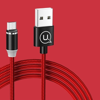 usams kabel magnetyczny u-sure microusb1m 2.1a pleciony czerwony/red