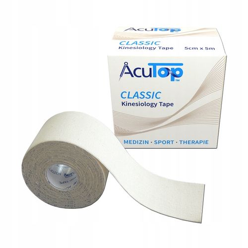 TAŚMA KINESIO KINEZJOLOGICZNA ACUTOP SOFT TEJPY TAPE 5Mx5CM DELIKATNA na Arena.pl