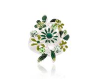 pierścionek zielone kwiatuszki z kolekcji blossom (r8721ag/z)