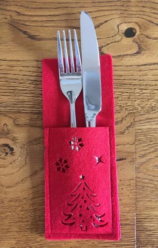 Świąteczny Pokrowiec na Sztućce Etui Ozdoba Stołu Wigilijnego 12szt Stroik na Arena.pl