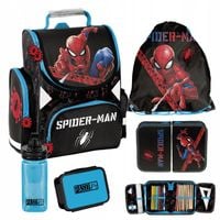 ZESTAW SZKOLNY PASO SPIDER-MAN TORNISTER WOREK PIÓRNIK BIDON ŚNIADANIÓWKA