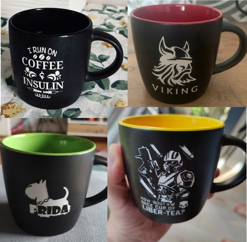 Duży kubek z własnym nadrukiem grawerem do kawy herbaty urodziny na prezent na Arena.pl