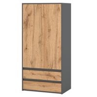 Szafa Garderoba Nowoczesna Szuflady Loft Drążek Do Salonu Szary Dąb Wotan