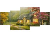 70CM 150CM OBRAZ 5 ELEM WIECZOREM STRUMYKIEM ŚCIENNY