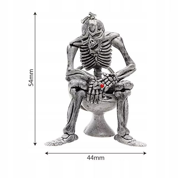 Breloczek NIe Pal Śmierć na Tronie Kościotrupek 3D Wucecik Kostucha Fajka zdjęcie 5