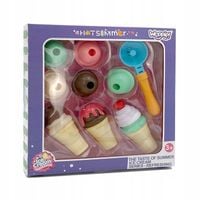 ZESTAW DO ROBIENA LODÓW LODZIARNIA CUKIERNIA Układanka LODY W WAFELKU 15 el