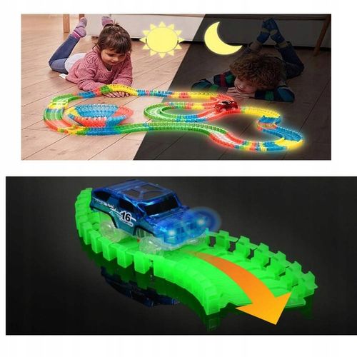 MAGICZNY TOR SAMOCHODOWY ŚWIECĄCY 200 el AUTO MOST GLOW TRACKS na Arena.pl