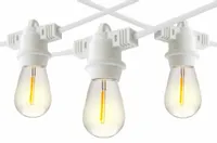 Girlanda ogrodowa BIAŁA 20m 20 żarówek plastikowe