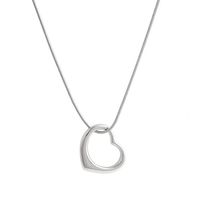 naszyjnik z jednolitym sercem (c9838ag)