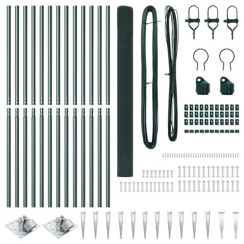 Ogrodzenie z słupkami Zielony 1.6 x 25 m Stal na Arena.pl