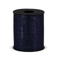 Wstążka tasiemka plastikowa do balonów czarna holograficzna