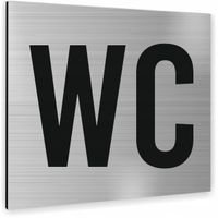 Tabliczka WC TOALETA NAPIS Tablica nierdzewna PIKTOGRAM ALUMINIUM