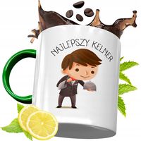 Kubek Zielony Dla Kelnera Kelnerki Na Prezent Z Nadrukiem Ze Zdjęciem