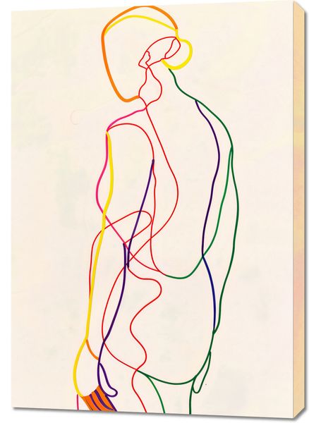 Obraz 70x100cm Tęczowy Zarys zdjęcie 1