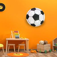 Dziecięca LAMPA sufitowa BALL ML6179 Milagro metalowa OPRAWA piłka nożna LED 18W 4000K plafon biały czarny