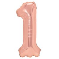 Balon foliowy cyfra 1 różowe złoto 100 cm