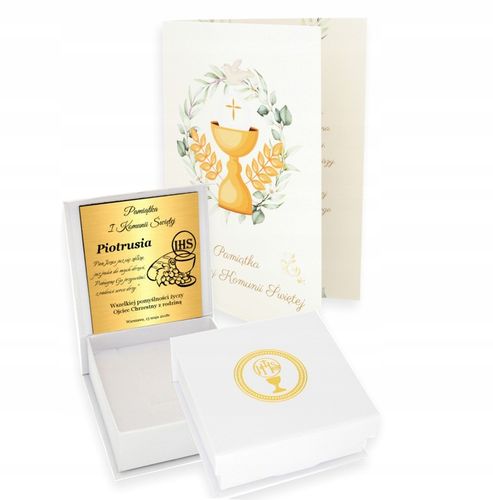 Złoty Łańcuszek z Medalikiem 925 Matka Serce Chrzest Komunia Grawer na Arena.pl