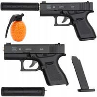 PISTOLET METALOWY NA KULKI GLOCK ASG IMITACJA BRONI NA KULKI 6MM REPLIKA