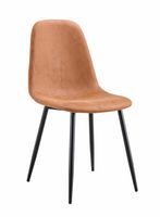 Krzesło tapicerowane nowoczesne do jadalni salonu Monica brązowe