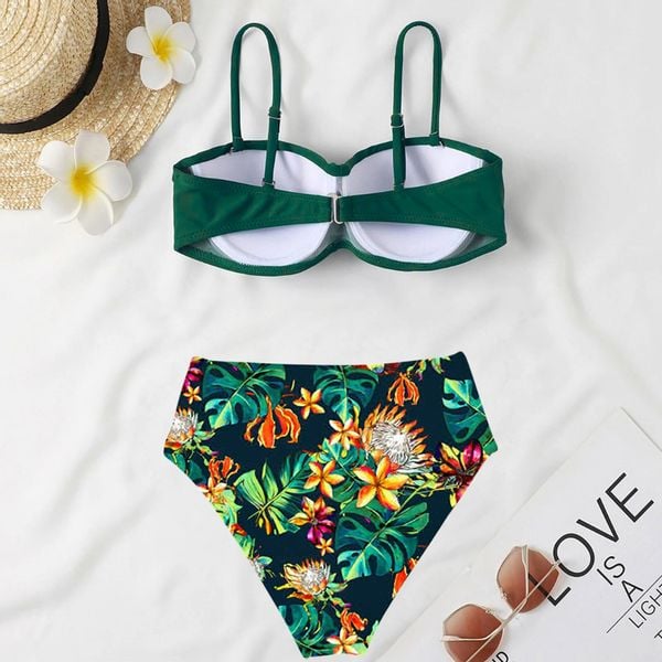 KOMPLET BIKINI FIGI WYSOKI STAN STRÓJ KĄPIELOWY KOSTIUM PUSH UP NA BASEN M zdjęcie 9