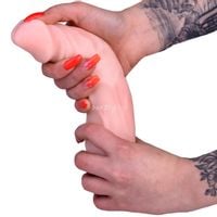 Gruby Wibrator Penis Żelowy 5 cm Szerokości Cielisty