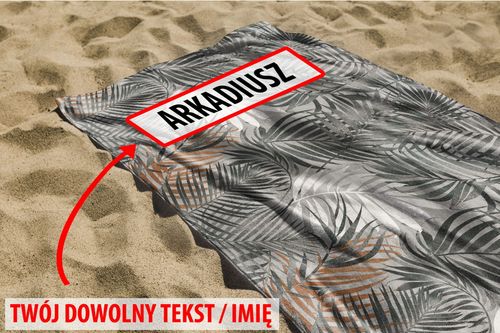 RĘCZNIK Listki z twoim dowolnym tekstem 150x70cm 039H na Arena.pl