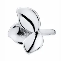 RODOWANY SREBRNY KOLCZYK NAUSZNICA NA MAŁŻOWINĘ EAR CUFF LISTEK LIŚĆ