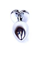 biżuteria analna srebrna serce mylove toys czarna 7 cm