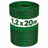 SIATKA RABATOWA PLASTIKOWA OGRODZENIOWA 120cmx20m PCV ZIELONA 1,2x20m
