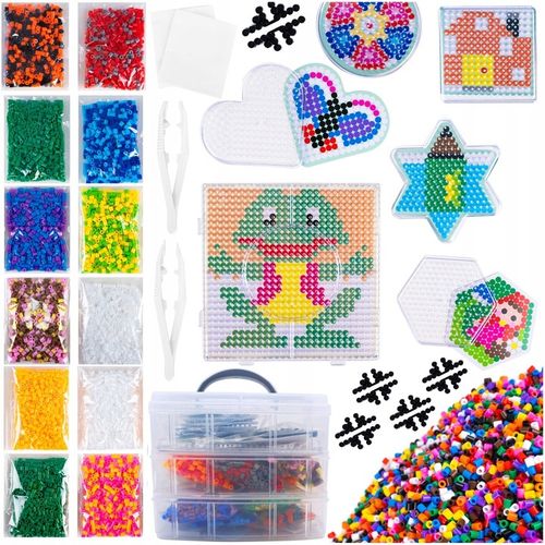 Koraliki Do Prasowania Zestaw 6000 Elementów Kreatywna Zabawa Dla Dzieci na Arena.pl