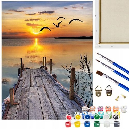 MALOWANIE PO NUMERACH OBRAZY DO MALOWANIA PREZENT OBRAZ KREATYWNY 40X50 na Arena.pl