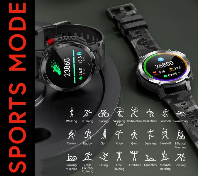 smartwatch męski rubicon rncf08 black/moro smarub232 zdjęcie 9