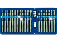 KLUCZE SPECJALNE HEX TORX SPLINE BITY ZESTAW BITÓW 40el.