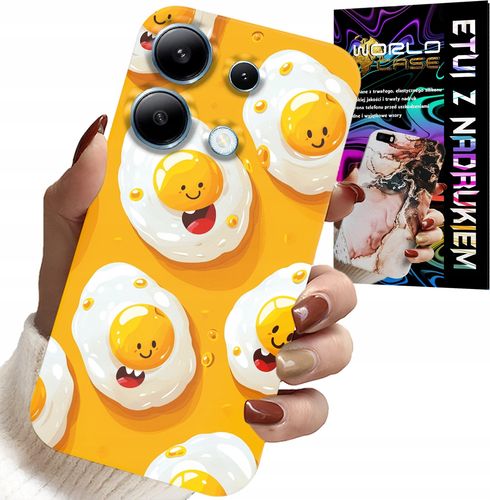 ETUI DO XIAOMI NOTE 14S - SŁODKIE UŚMIECHNIĘTE JAJKA CASE + FOLIA na Arena.pl