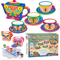 Zestaw Do Herbaty Filiżanki Do Malowania Figurki Gipsowe Zestaw Kreatywny