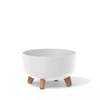 Doniczka na nóżkach GRACIA LOW DGRL300L | Biały, Kształt Okrągły, Wymiary 28.5x17.7 cm, Kolor Biały, Prosperplast