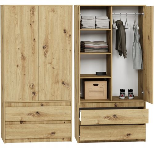 Szafa garderoba 90cm 2drzwi 2szuflad artisan B-9TIP na Arena.pl