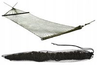 Hamak Turystyczny Mil-Tec 180x80 cm Siatkowy z Rozpórkami Pokrowiec Olive