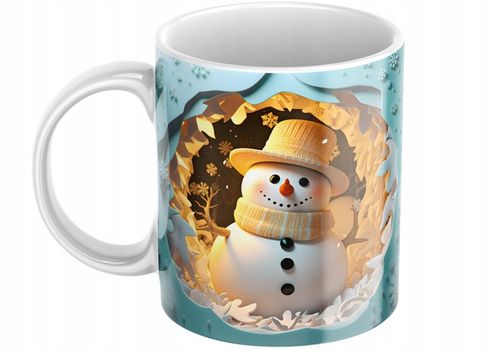 Świąteczny Kubek 3D Bałwanek - Idealny Na Prezent - NOWOŚĆ - HIT na Arena.pl