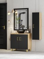 ZESTAW MEBLI LAZIENKOWYCH 50 szafka umywalka słupek w. (W5) + EC