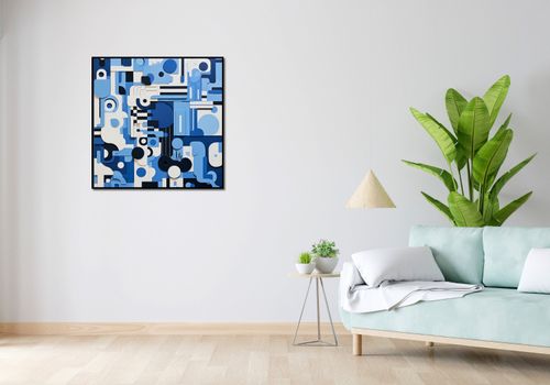 Plakat 80x80cm Niebieski Labirynt na Arena.pl