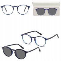 2w1 Okulary Korekcyjne Zerówki z NAKŁADKĄ PRZECIWSŁONECZNĄ z Polaryzacją