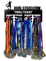 Wieszak na medale KRÓL STRZELCÓW twoje imię dowolny tekst 60.3