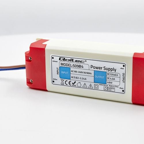 Qoltec Zasilacz impulsowy LED IP20 | 48W | 12V | 4A na Arena.pl