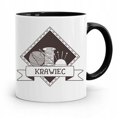 Kubek Czarny Dla Krawcowej Krawiec Prezent Z Nadrukiem Ze Zdjęciem na Arena.pl