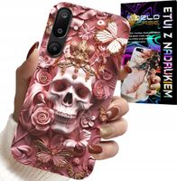 ETUI DO SAMSUNG GALAXY M16 5G - KOBIECE, MODNE WZORY, CZASZKA W RÓŻE